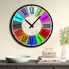 Wallity Reloj Decorativo de MDF Multicolor 50 cm
